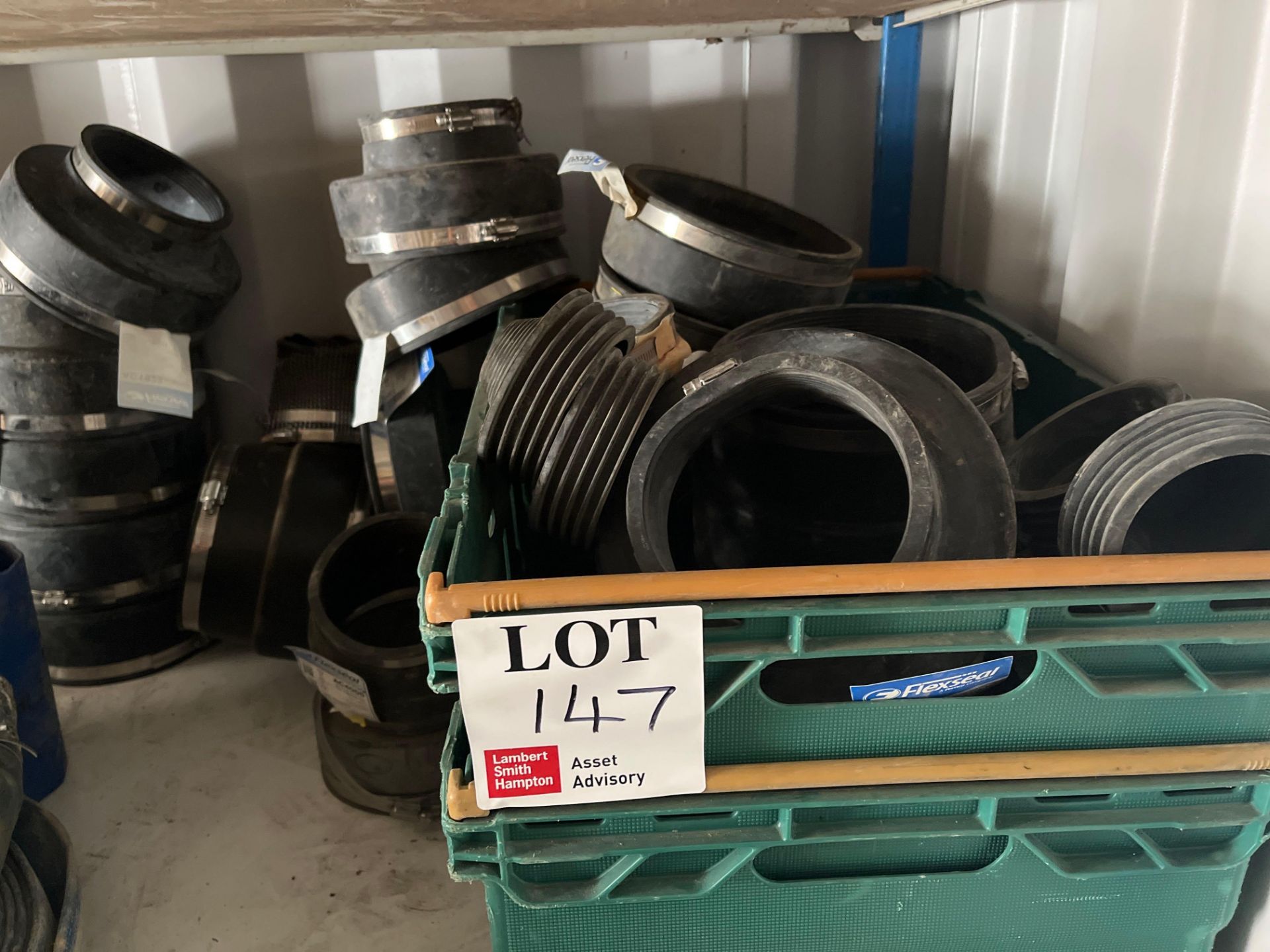 Various rubber pipe collars and fittings