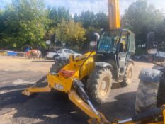 JCB series 5AF model 540-170 telescopic handler, operating mass 12300Kg, rated capacity 4000Kg,