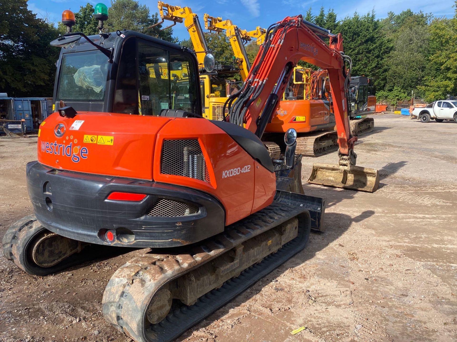 Kubota KX080-4 8T Excavator complete with 4 various size excavator buckets, serial number - Image 2 of 14