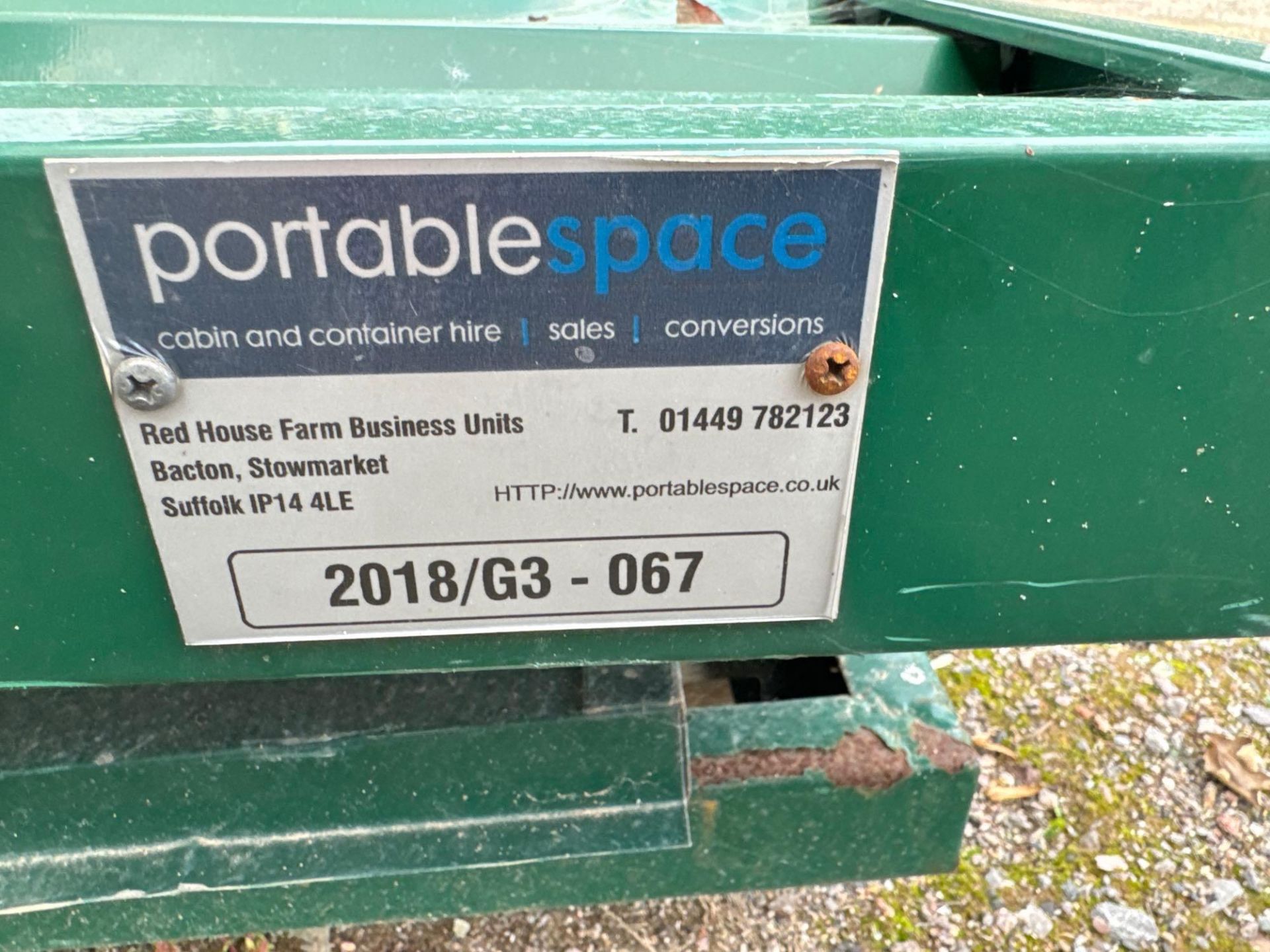 Portable Space Collapsible green metal shed (2018) s/n G3-067 - Image 2 of 2