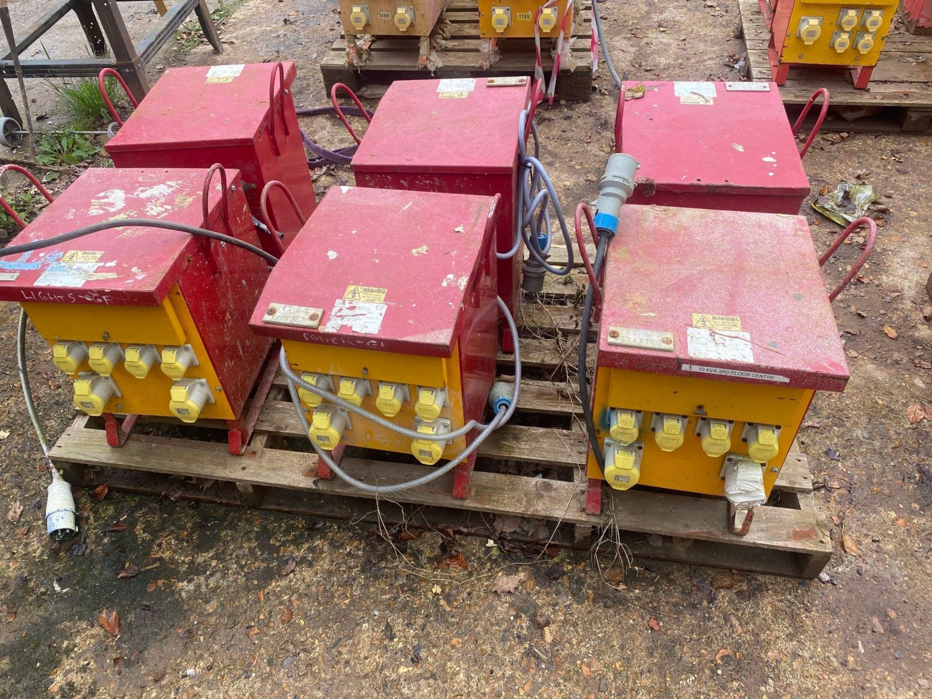 6 various 10kva site transformers with push plug outlets, 230v supply - Image 2 of 2