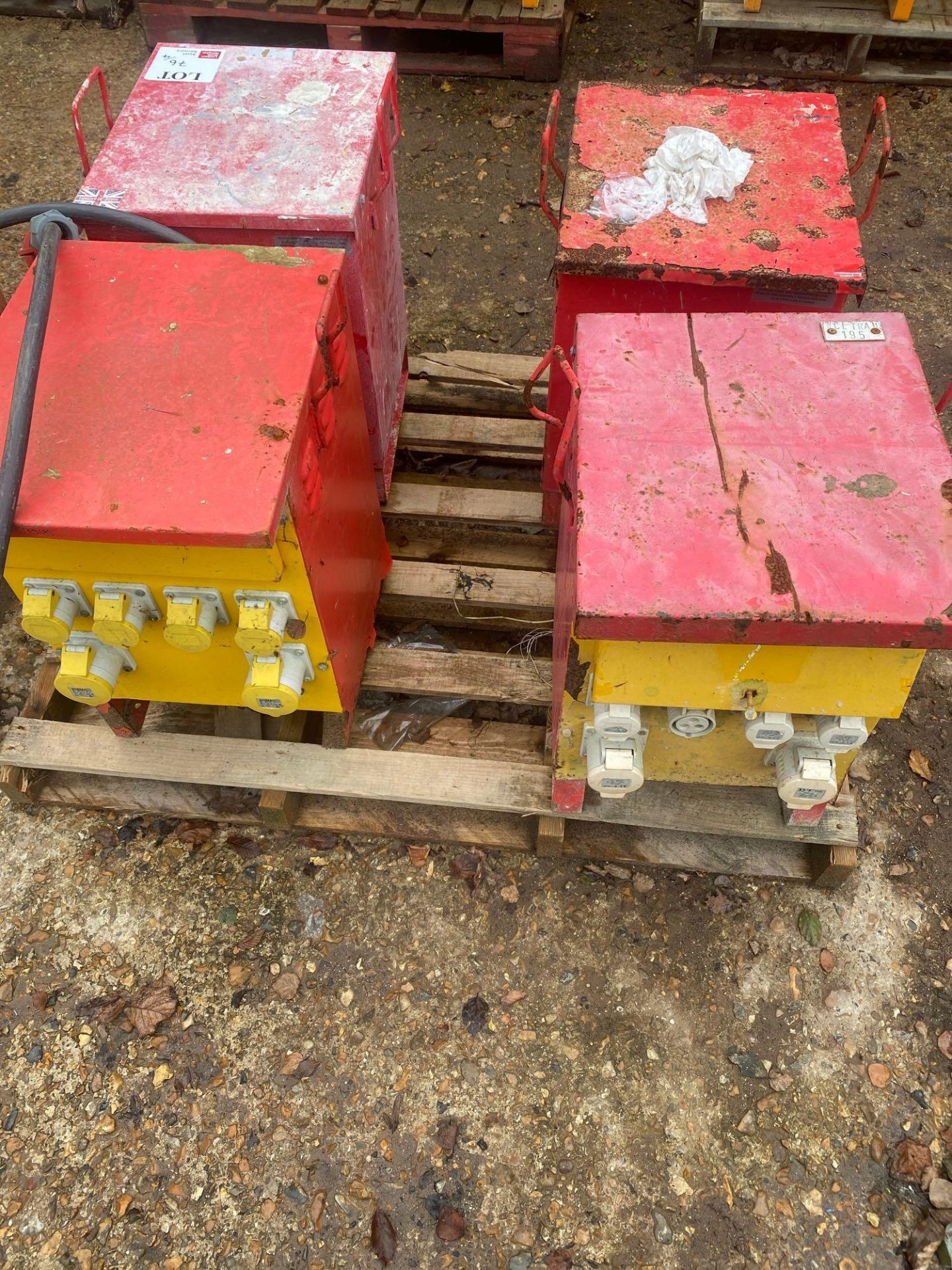 4 various 10kva site transformers with push plug outlets, - Image 2 of 2