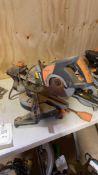 Evolution 210mm sliding mitre saw 110v s/n: Rs3-h1511UK00199