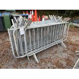 Approx 20 metal crash barriers