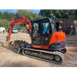 Kubota KX080-4 8T Excavator complete with 4 various size excavator buckets, serial number