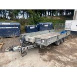 Ivor Williams tri-axle, 5 m trailer with load ramp. date of manufacturer, 2021.
