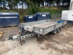 Ivor Williams tri-axle, 5 m trailer with load ramp. date of manufacturer, 2021.