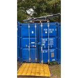 20” steel shipping container excluding contents - please note this item can be collected Monday 23rd