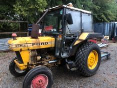 Ford 3910 H Utility Tractor, 6331 recorded miles, c/w with Cab, PTO & Fleming heavy duty 6'