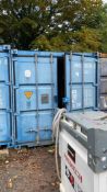 20” steel shipping container excluding contents - please note this item can be collected Monday 23rd