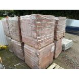 12 pallets of 215 x 102 x 65mm coral red bricks