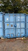 20” steel shipping container excluding contents - please note this item can be collected Monday 23rd