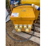 2 various 10kva site transformers with push plug outlets, 230v supply