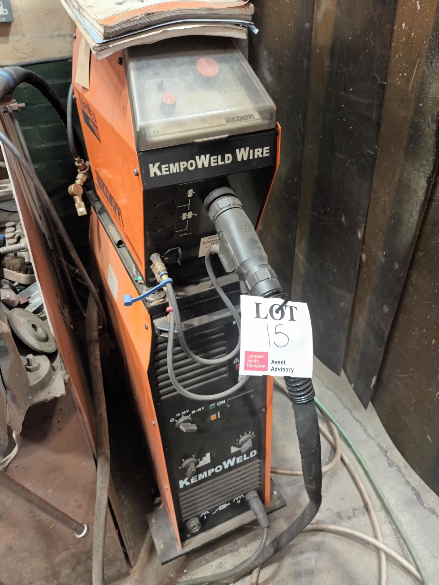 Kemppi Kempoweld 4200W mig welder, Serial no. 1990151D with Kemppi Kempoweld Wire 400 wire feed, Se