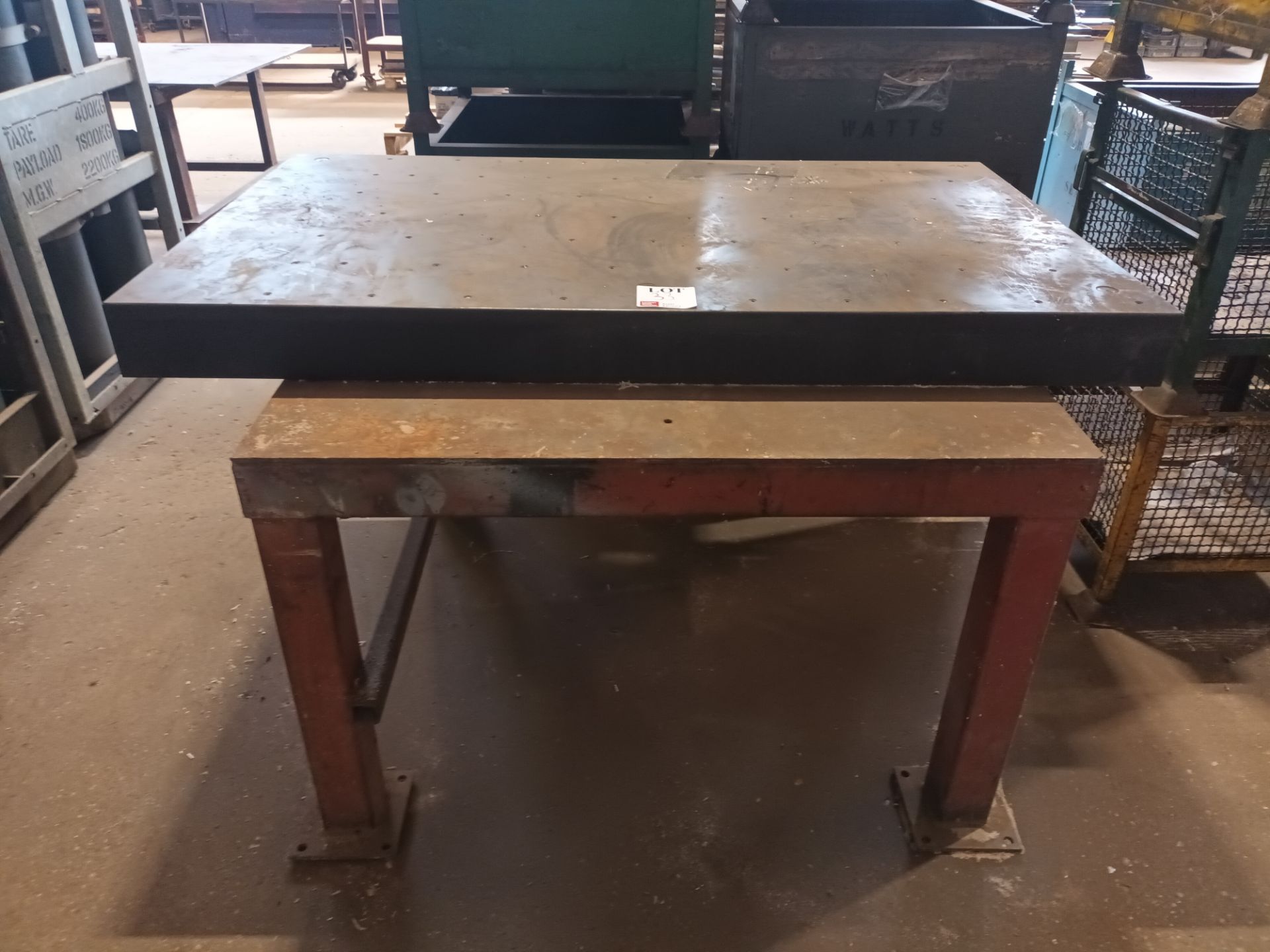 Welded steel table