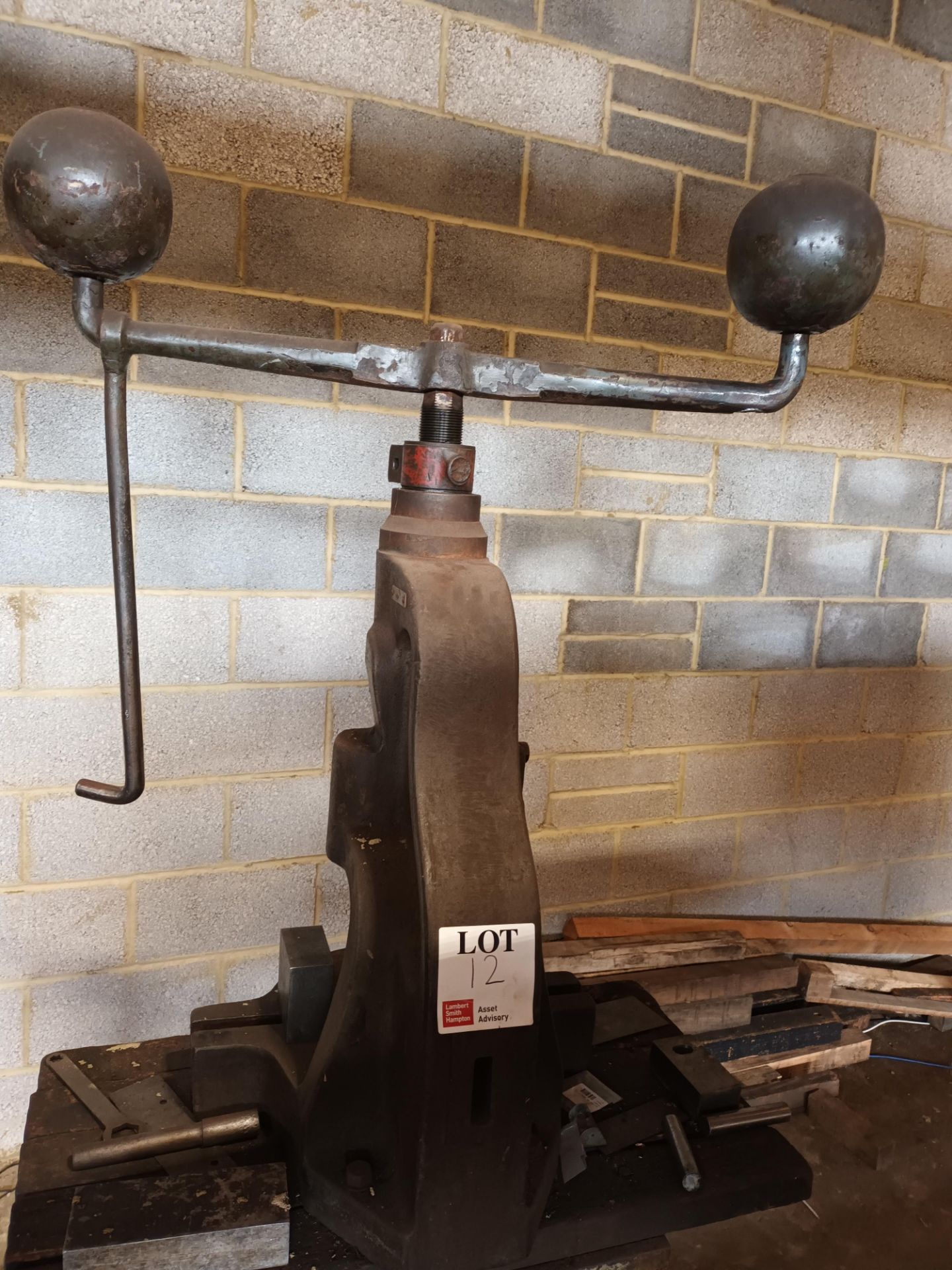Norton No. 6 fly press on steel stand