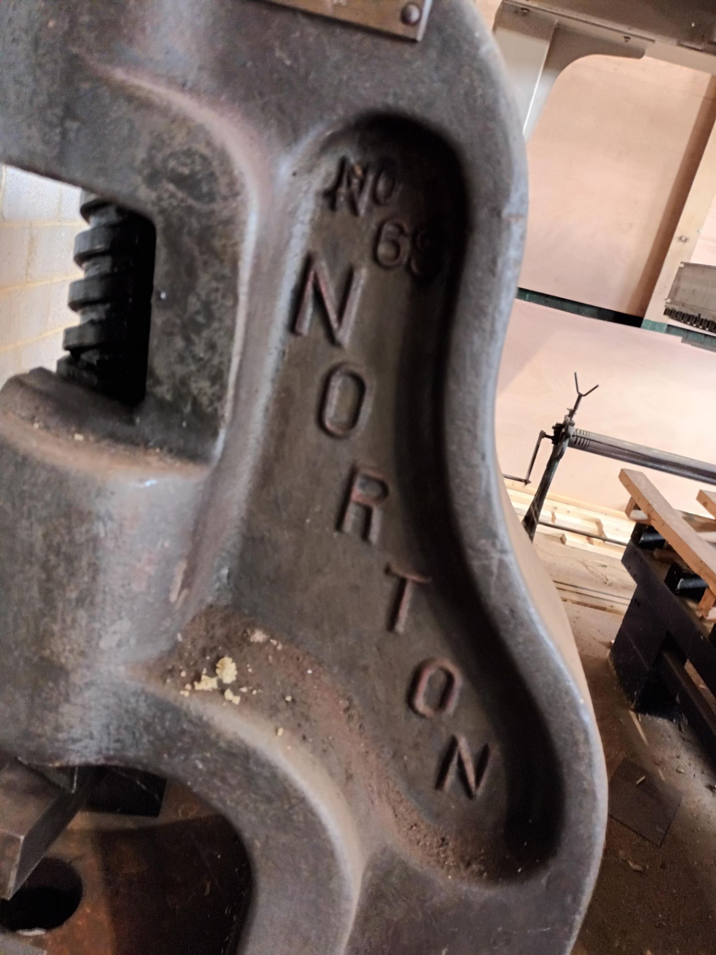 Norton No. 6 fly press on steel stand - Image 3 of 5