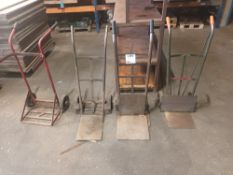 Four various sack barrows