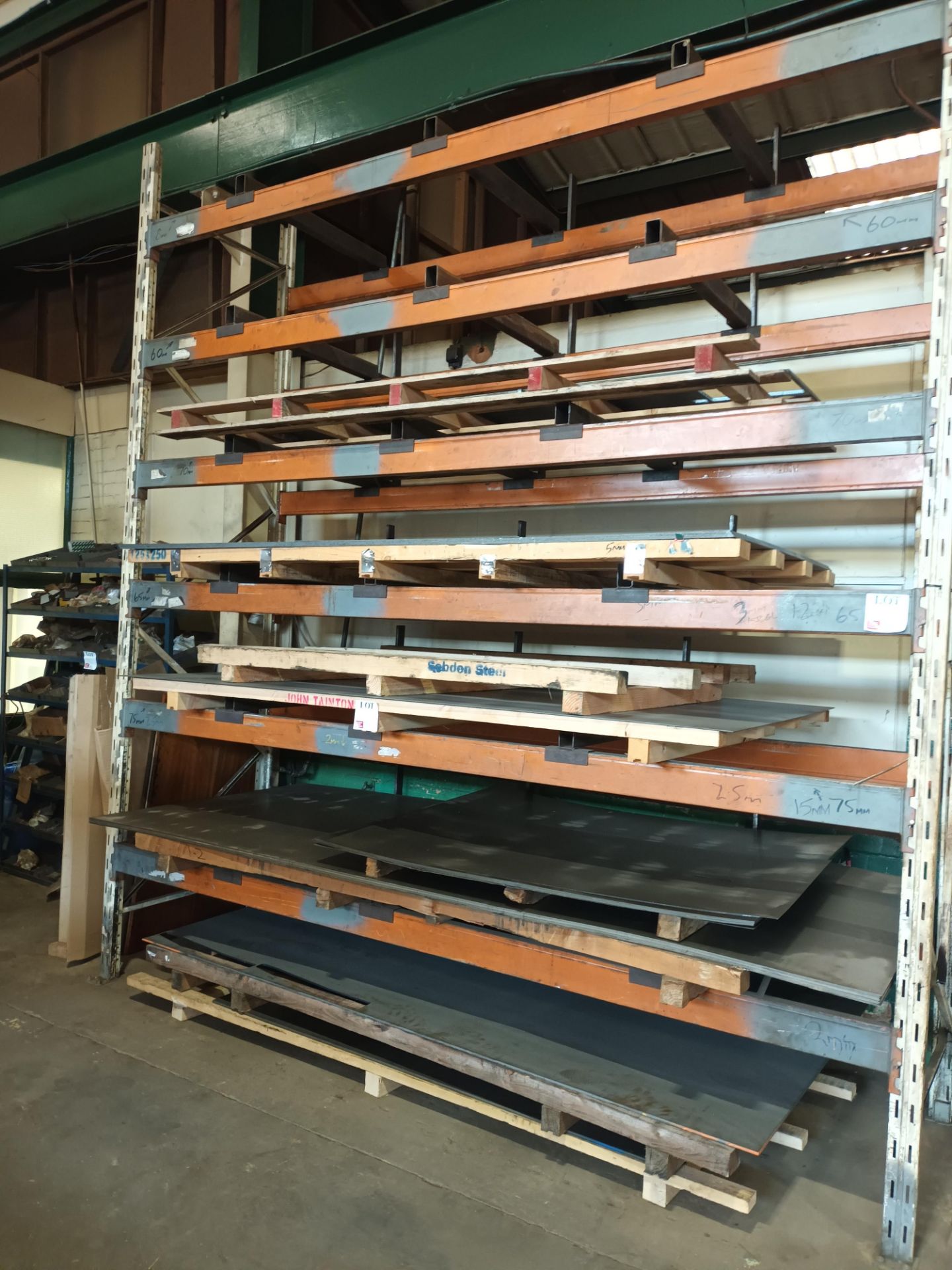 Quantity of various metal component and metal sheet stock