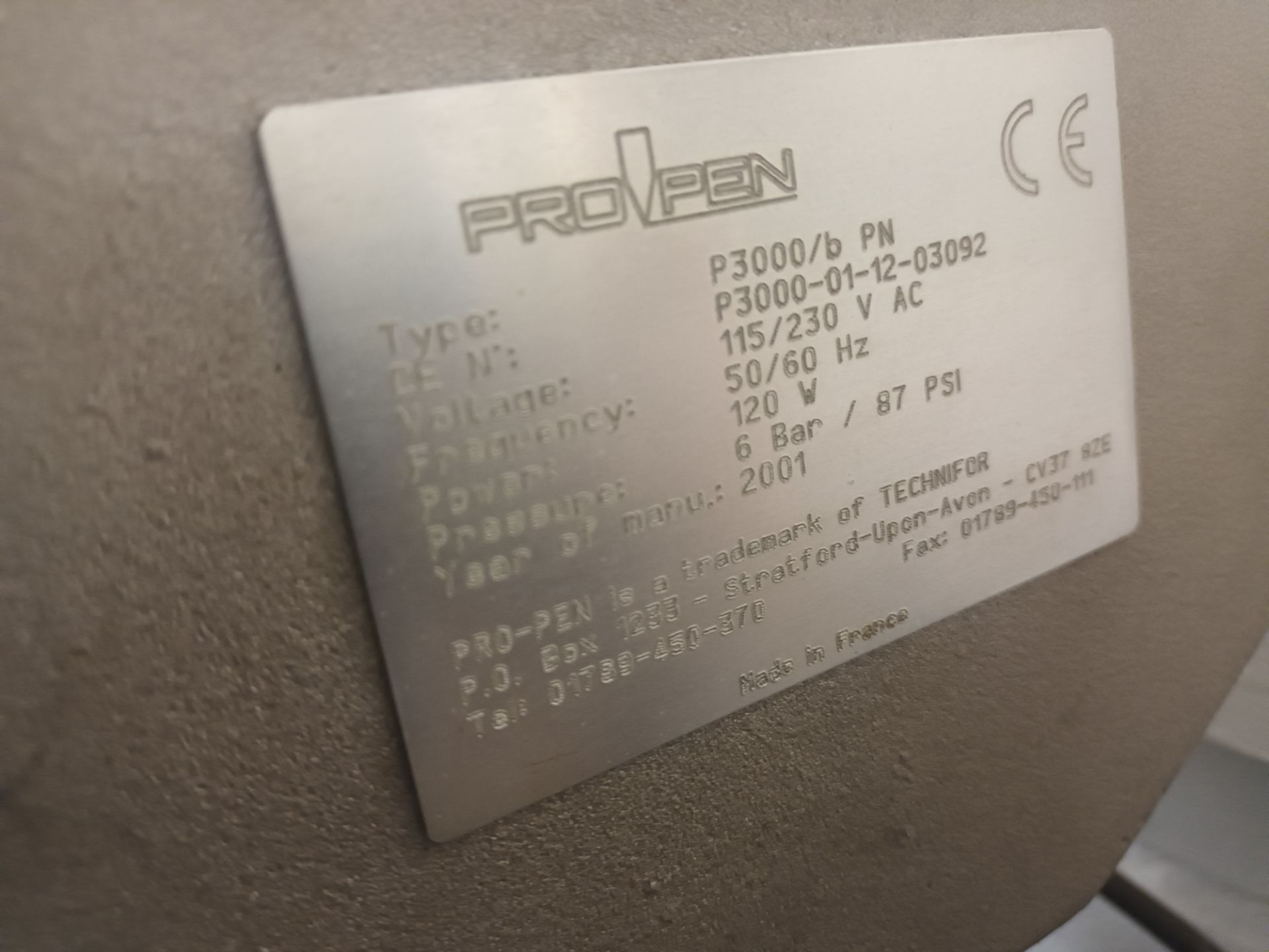 ProPen P3000/6 PN marking machine (2001) - Image 2 of 3