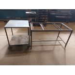Two various steel framed tables