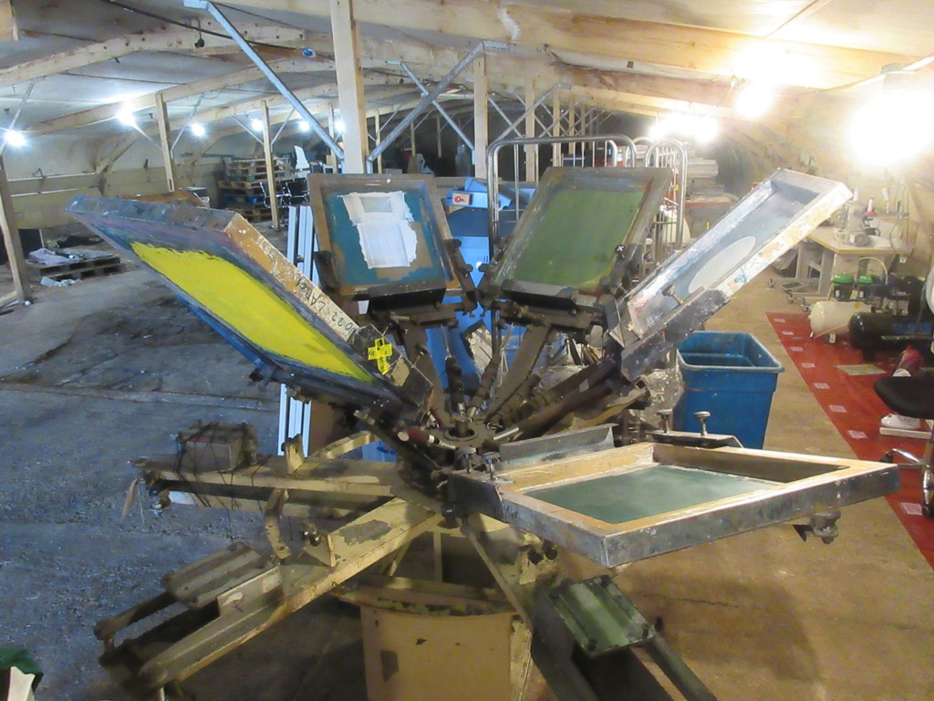 Rototex 6 colour screen printing press, multi printer - Image 5 of 7