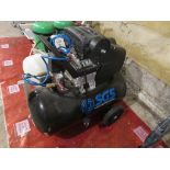 SGS portable 50litre reciprocating air compressor, model SC50H, 2.5HP