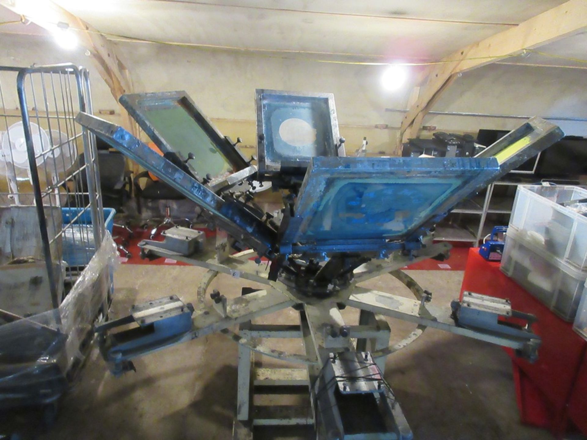 Rototex 6 colour screen printing press, multi printer - Image 6 of 7