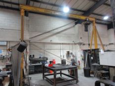 Lifting Gear 2000kg mobile steel A framed crane gantry, Lifting Gear Lodestar hoist and pendant