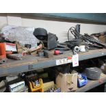 Two bays of assorted stock to include hydraulic hosing, nuts, bolts, rubber reels, steel bushes,