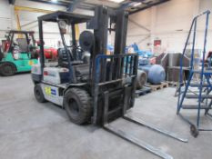 Komatsu FG30T-11E gas operated triple mast forklift truck with side shift, serial no. 20227 (1994)