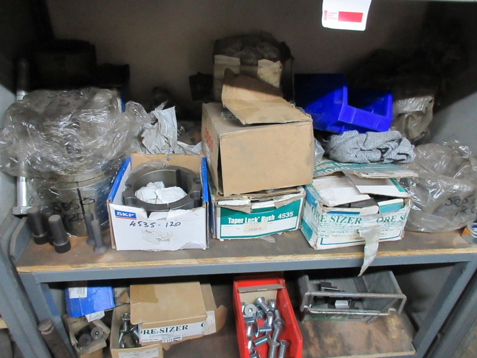 Bay of assorted stock to include assorted steel bushes, screws, sockets, bolts etc. - Image 3 of 4
