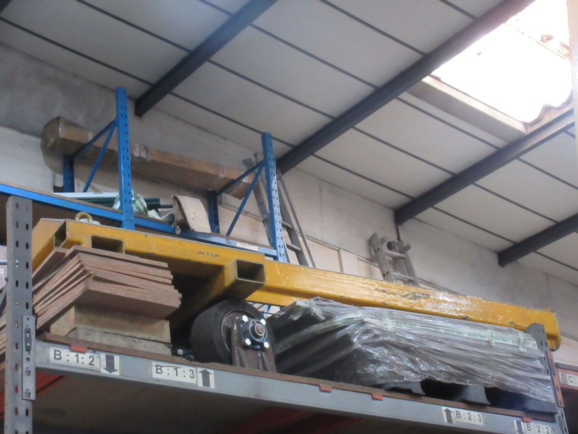 Steel framed forklift mounting lifting jib, approx. height 2.5m - Used Reserved until 12noon last - Image 3 of 4