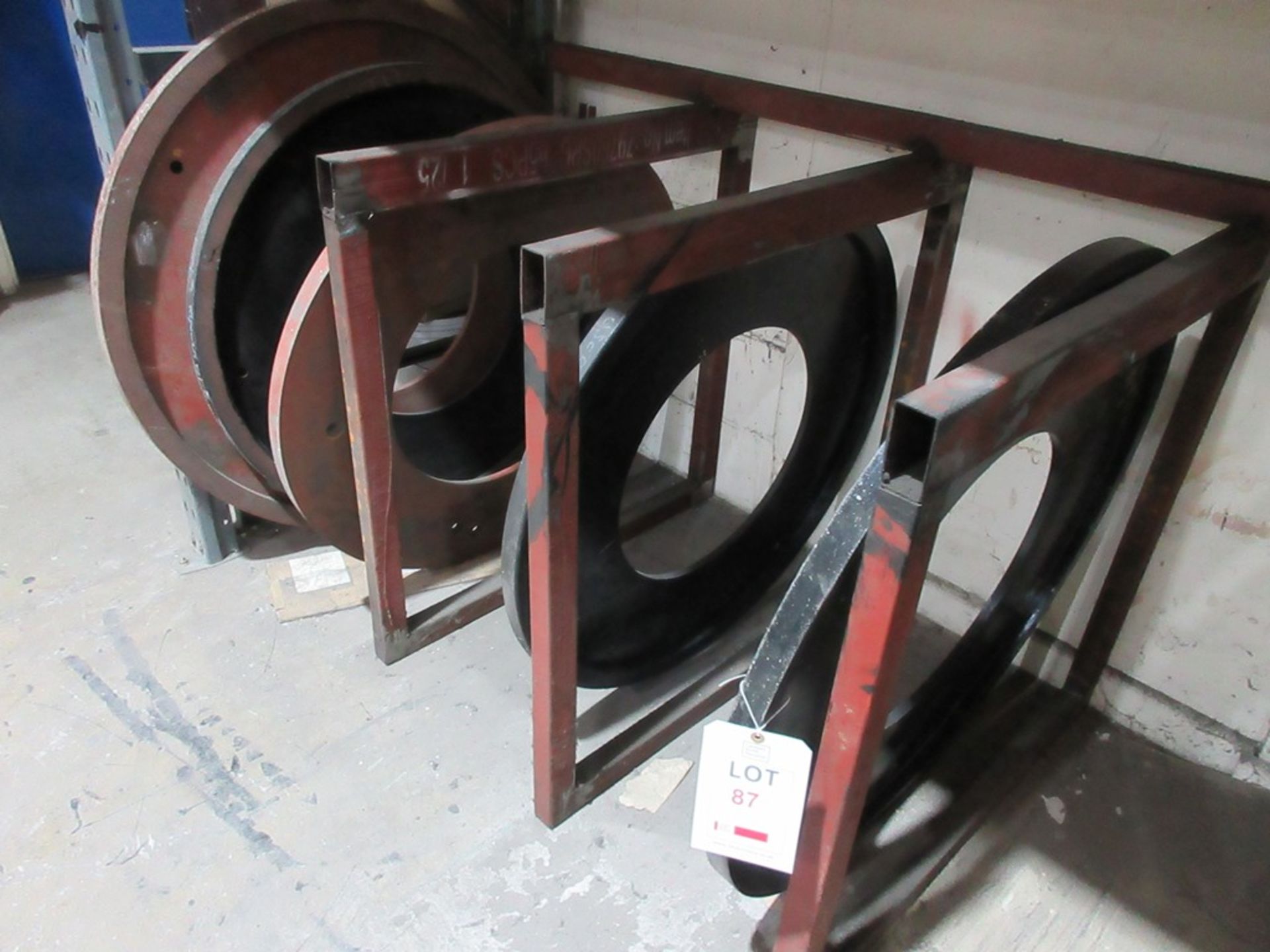 Eight assorted rotor protector plates to include: 29" 3 port top, two 800 series, 35" 6 port top, - Image 3 of 4