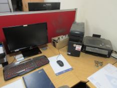 Dell Vostro 200 desktop PC, LG flat screen monitor, keyboard, mouse with Epson XP-322 printer