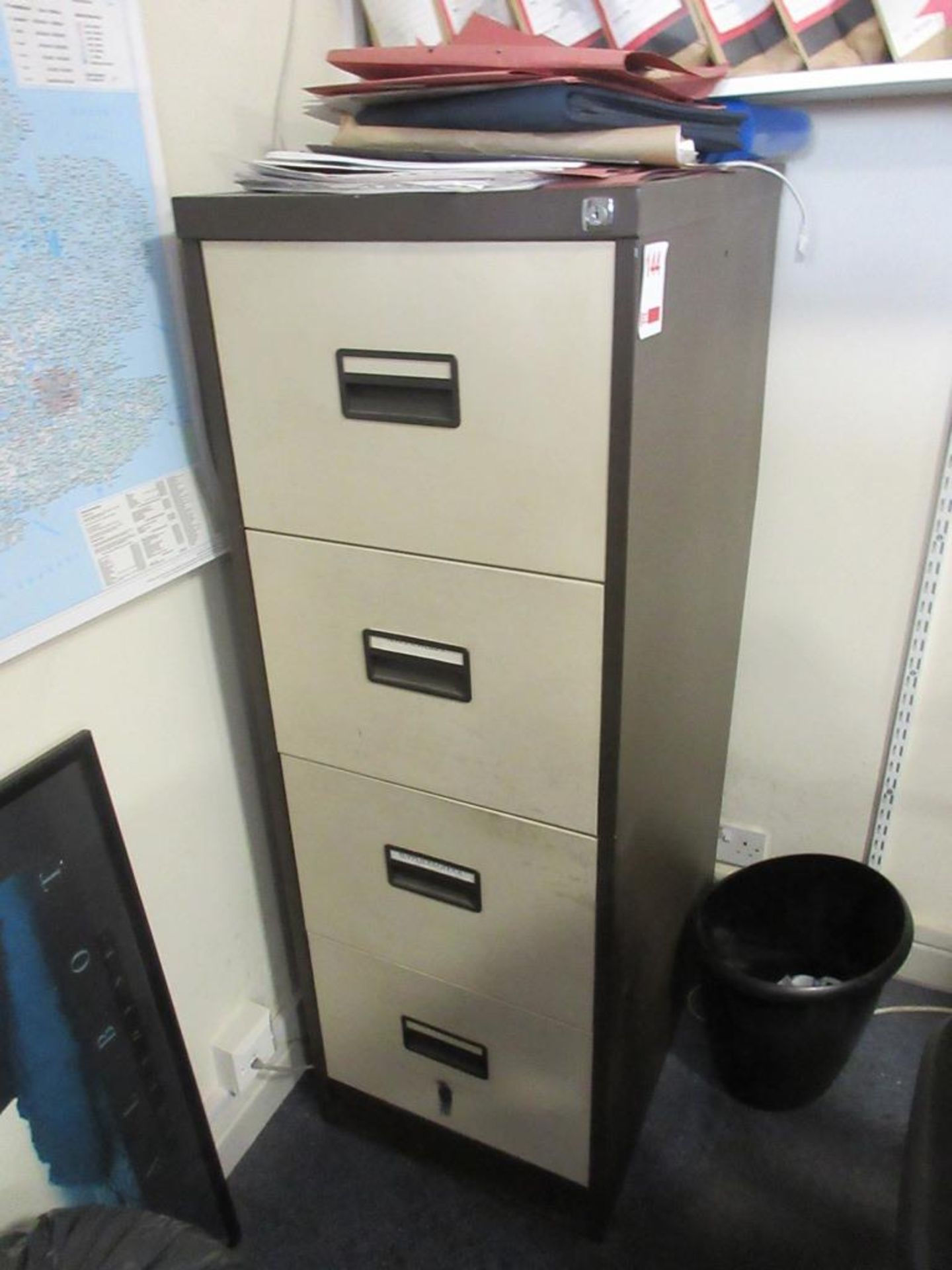 Two steel 4 drawer filing cabinets