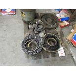 Two pallets of used bearing ends/caps etc.