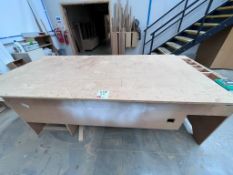 Wooden workbench, 264cm x 122cm