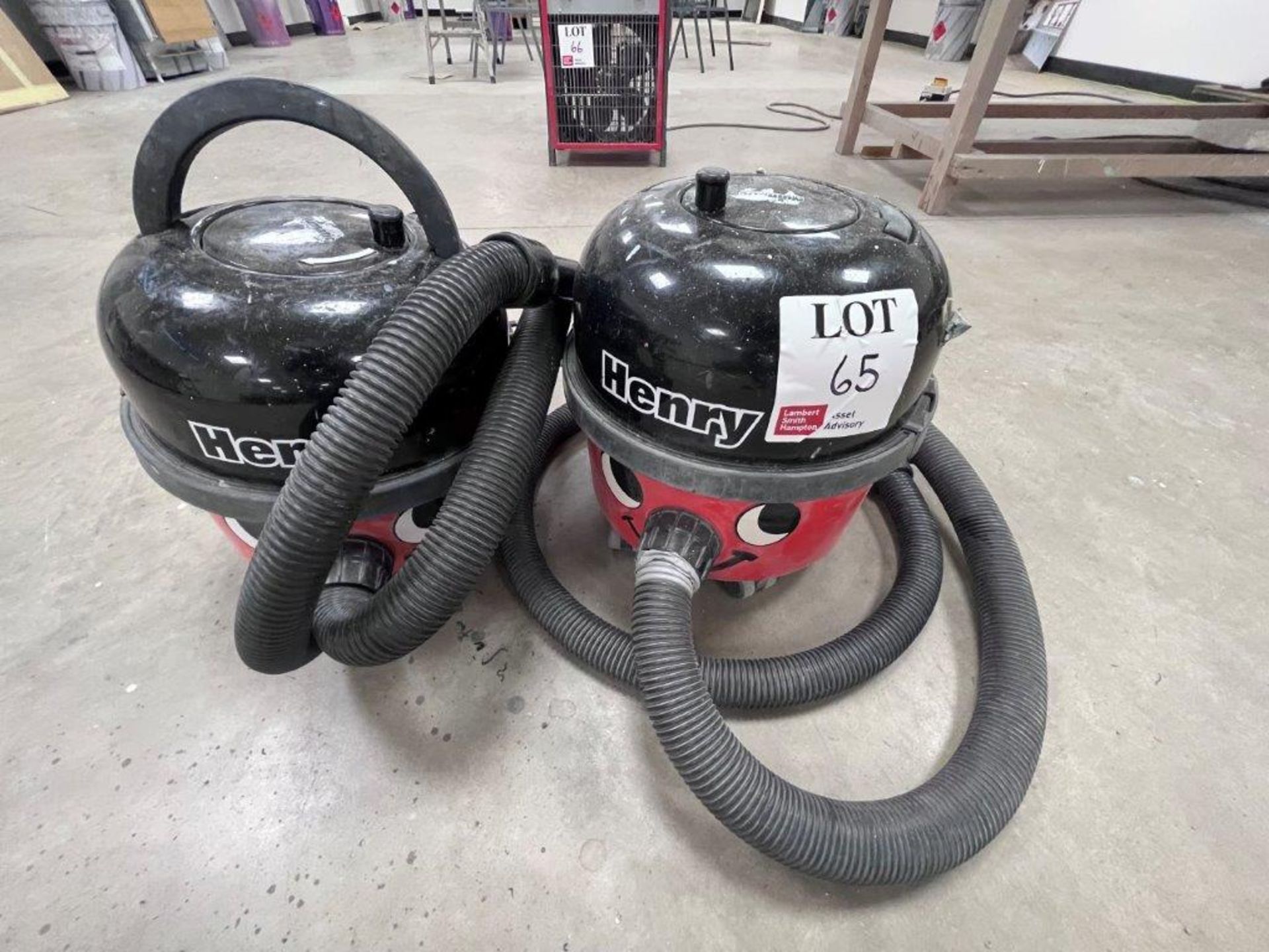 2 x Numatic Henry vacuum cleaners