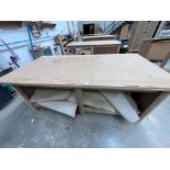 Wooden workbench, 244cm x 123cm