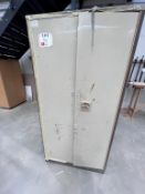 Steel 6 ft. 2-door cabinet and a wooden 5 ft. 2-door cabinet