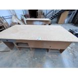 Wooden workbench, 244cm x 122cm