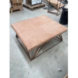 Steel framed copper effect seating 1200 x 1000 x 500mm high