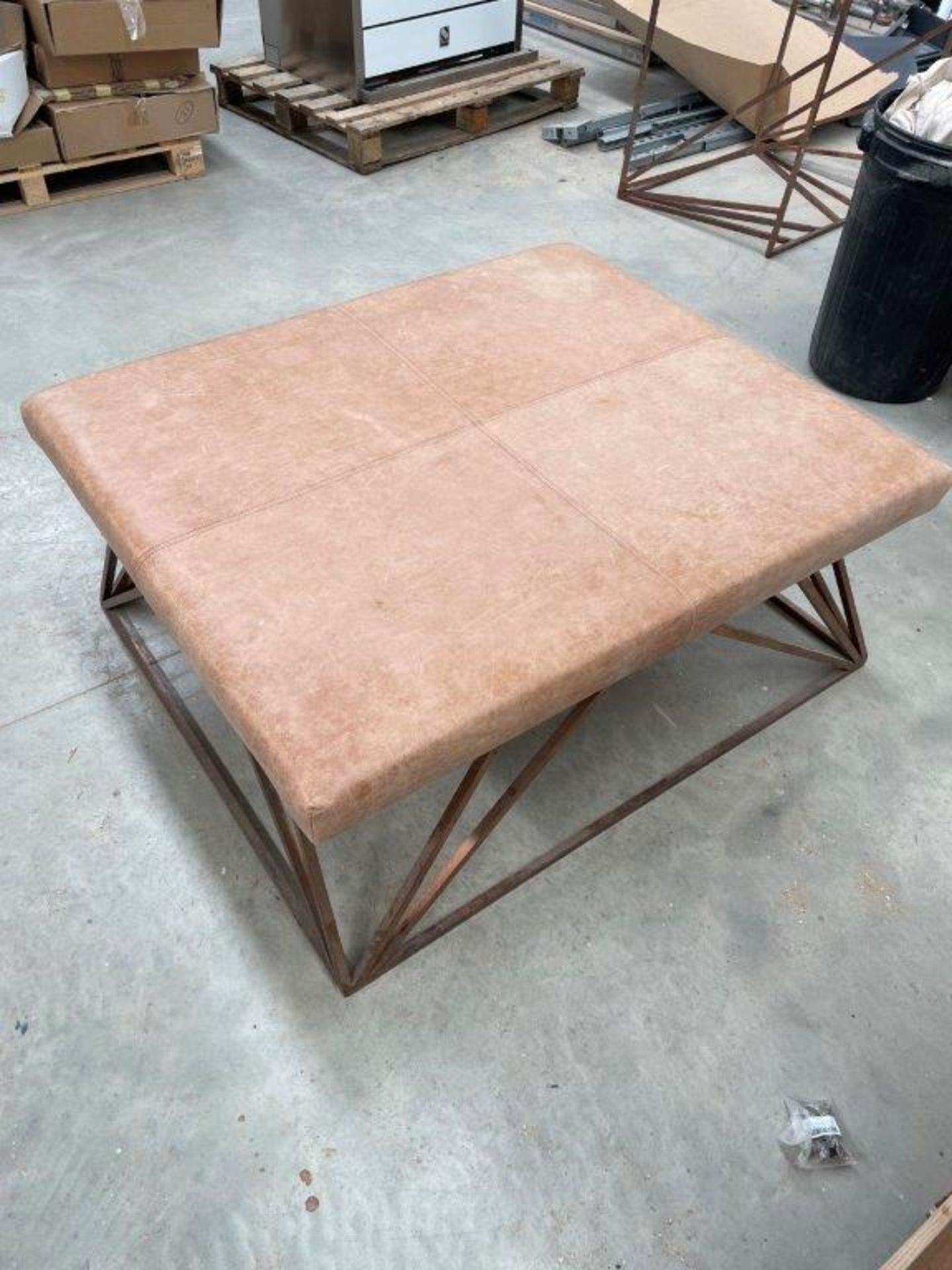 Steel framed copper effect seating 1200 x 1000 x 500mm high
