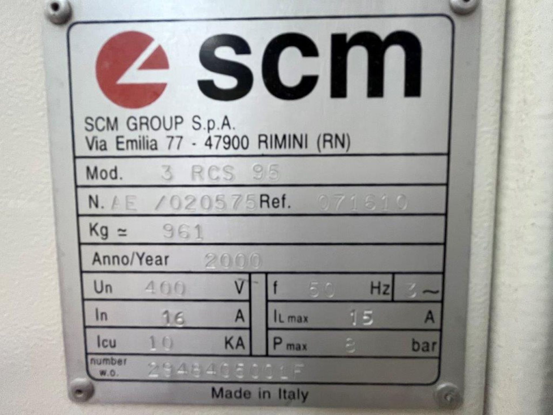 SCM Sandya 3 RCS 95 wide belt sander - Image 3 of 5