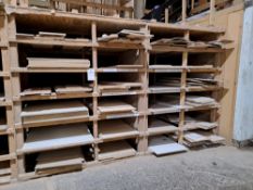 Quantity of various hardboard sheets, to 1 x rack (Racks excluded) Please ensure sufficient resource