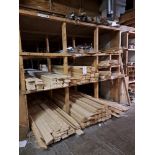 Quantity of tongue and groove timber lengths (whites), to 1 x rack (various sizes) (Shelving