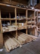 Quantity of tongue and groove timber lengths (whites), to 1 x rack (various sizes) (Shelving