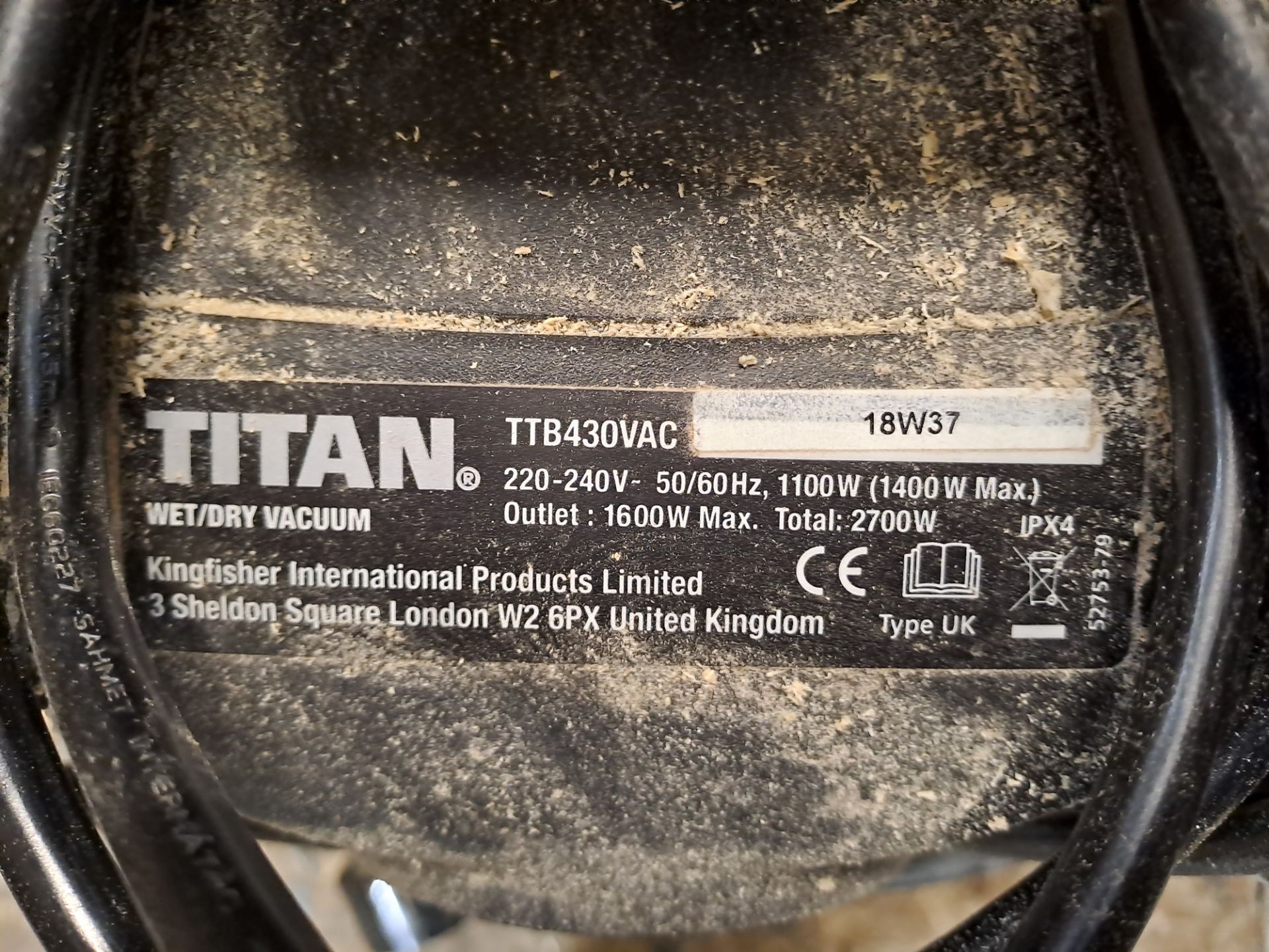 2 x Various Titan wet/dry vacuum cleaners, both 240v - Image 4 of 5