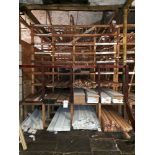 Contents to 1 x rack to include timber lengths, skirting board, window sill, etc. (various sizes) (